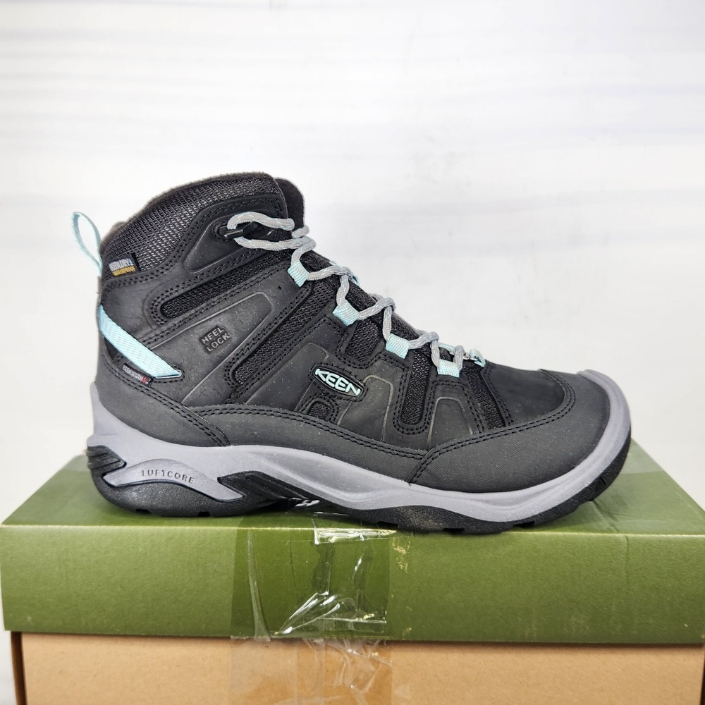 KEEN Circadia Mid Polar Boot Women Size 9 Black Cloud Blue Waterproof Insulated